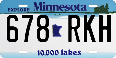 MN license plate 678RKH
