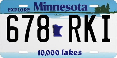 MN license plate 678RKI