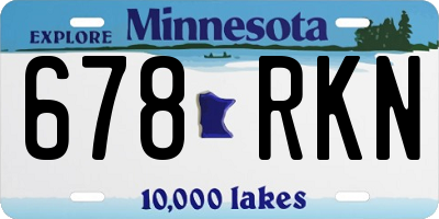 MN license plate 678RKN