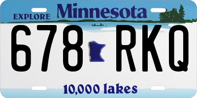 MN license plate 678RKQ
