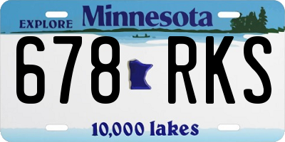 MN license plate 678RKS