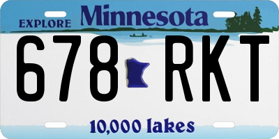 MN license plate 678RKT