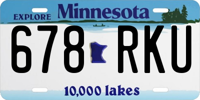 MN license plate 678RKU