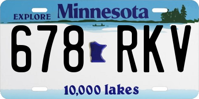 MN license plate 678RKV
