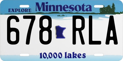 MN license plate 678RLA