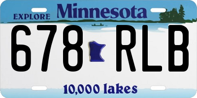 MN license plate 678RLB
