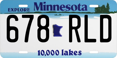 MN license plate 678RLD