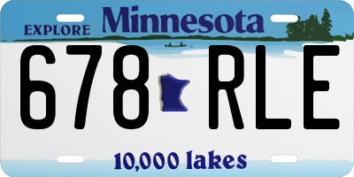 MN license plate 678RLE