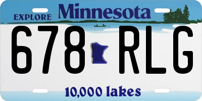 MN license plate 678RLG