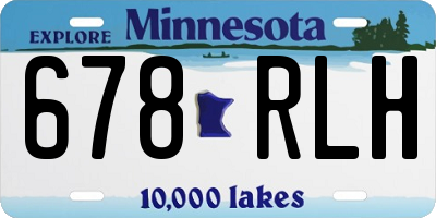 MN license plate 678RLH