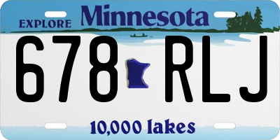 MN license plate 678RLJ