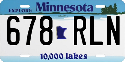 MN license plate 678RLN