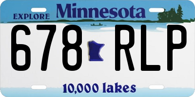 MN license plate 678RLP