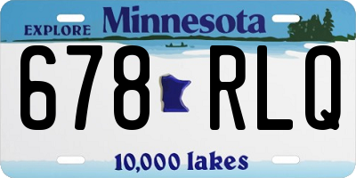 MN license plate 678RLQ