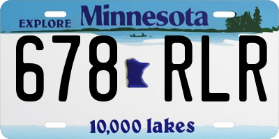 MN license plate 678RLR