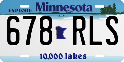 MN license plate 678RLS