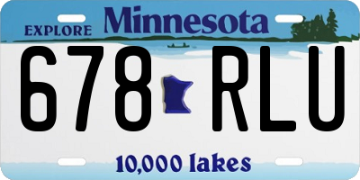 MN license plate 678RLU