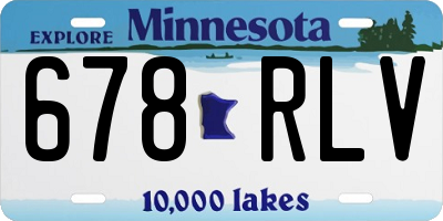 MN license plate 678RLV