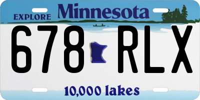 MN license plate 678RLX
