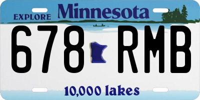 MN license plate 678RMB