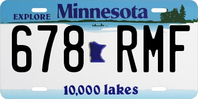 MN license plate 678RMF