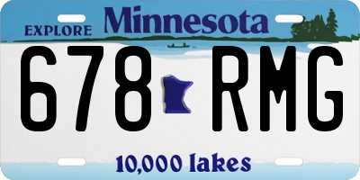 MN license plate 678RMG