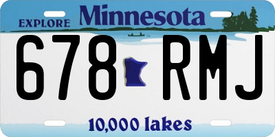 MN license plate 678RMJ