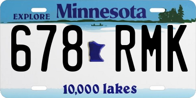 MN license plate 678RMK