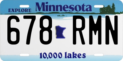 MN license plate 678RMN