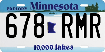 MN license plate 678RMR