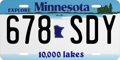 MN license plate 678SDY