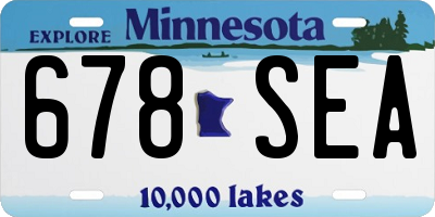 MN license plate 678SEA