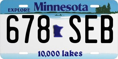 MN license plate 678SEB
