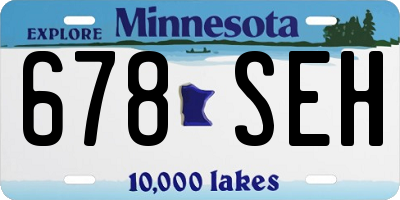 MN license plate 678SEH