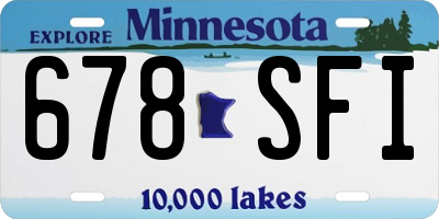 MN license plate 678SFI