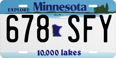 MN license plate 678SFY