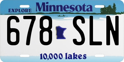 MN license plate 678SLN