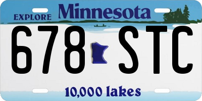 MN license plate 678STC