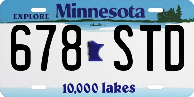 MN license plate 678STD