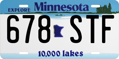 MN license plate 678STF