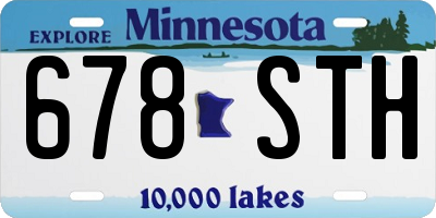 MN license plate 678STH