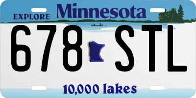 MN license plate 678STL