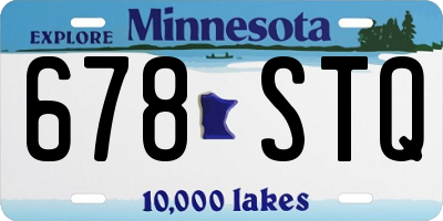 MN license plate 678STQ