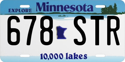 MN license plate 678STR
