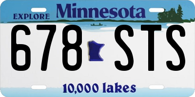 MN license plate 678STS