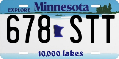 MN license plate 678STT