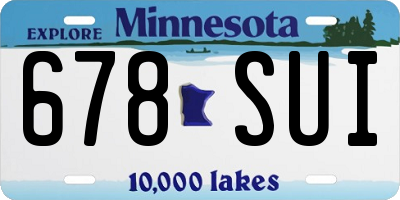 MN license plate 678SUI