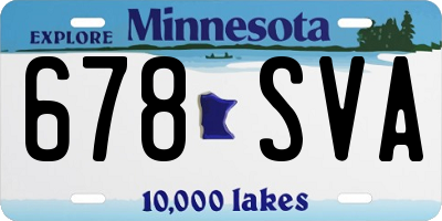 MN license plate 678SVA