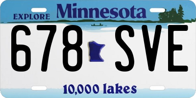 MN license plate 678SVE