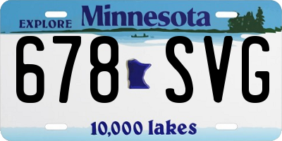MN license plate 678SVG